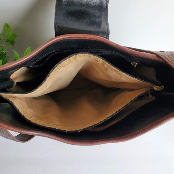 VGUC Brahmin Tuscan Concordia Shoulder Bucket/Hobo Bag in Black and Brown - Picture 10 of 15